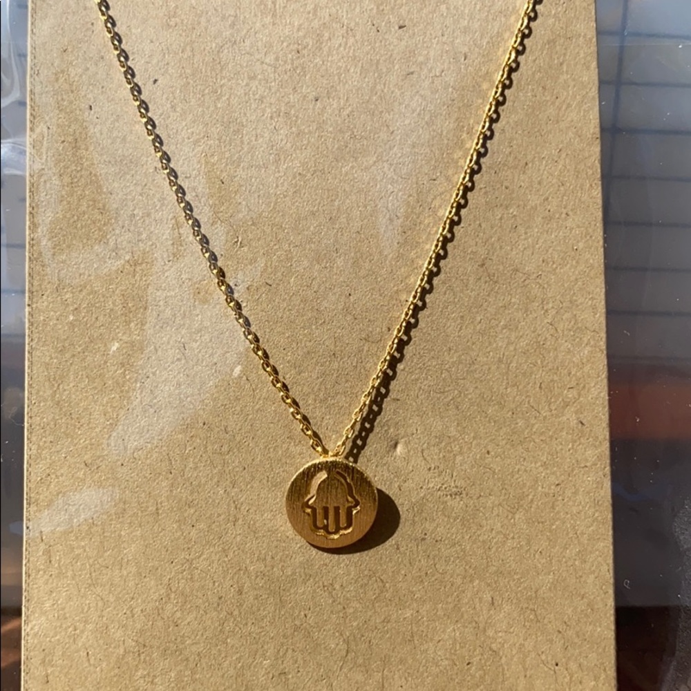Gold Silver Hamas Dainty Necklace